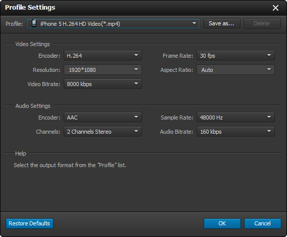 Ajustar las configuraciones de audio y video de sus archivos