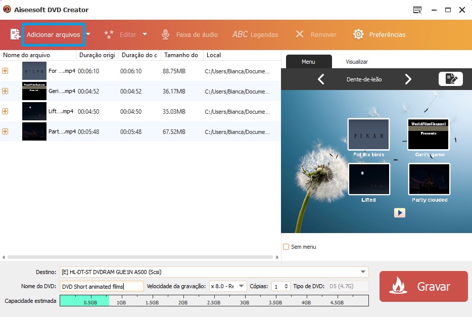 dvd-creator-adicionar-arquivos
