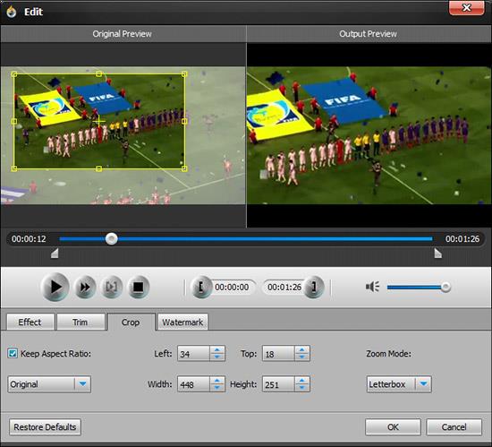 Ajustar la proporción de pantalla de su video