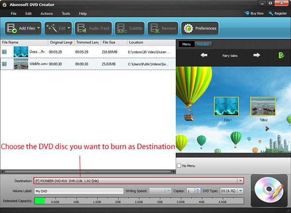 Seleccionar el destino de sus archivos convertidos