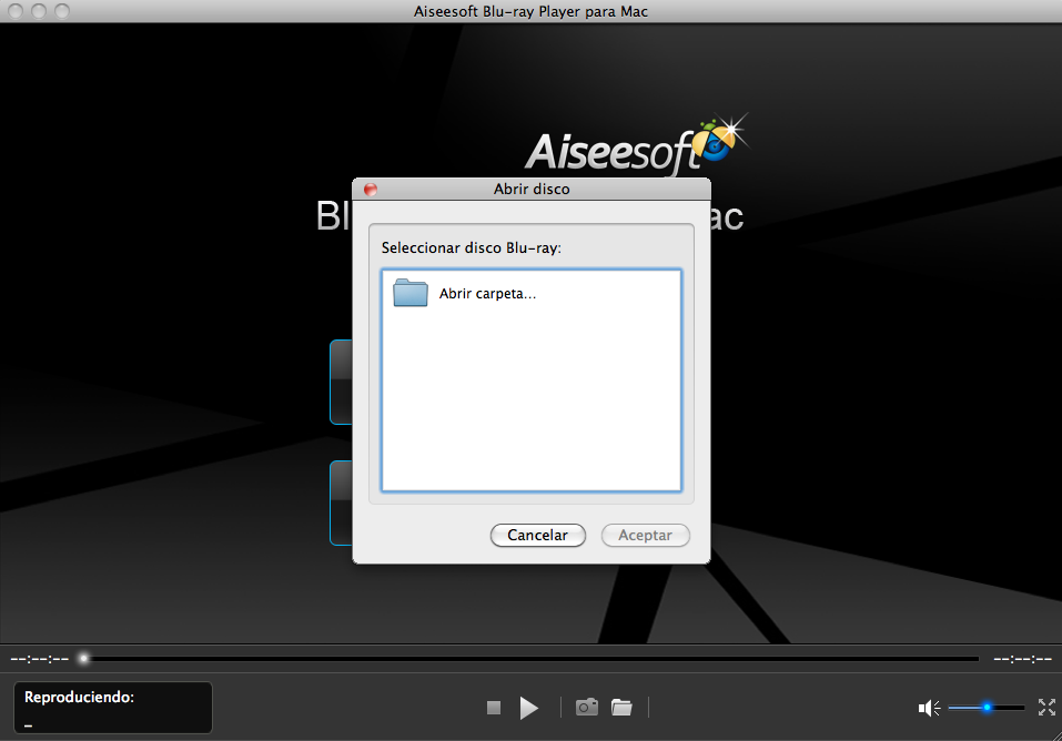 Hacer clic en Abrir disco para reproducir Blu-ray ISO