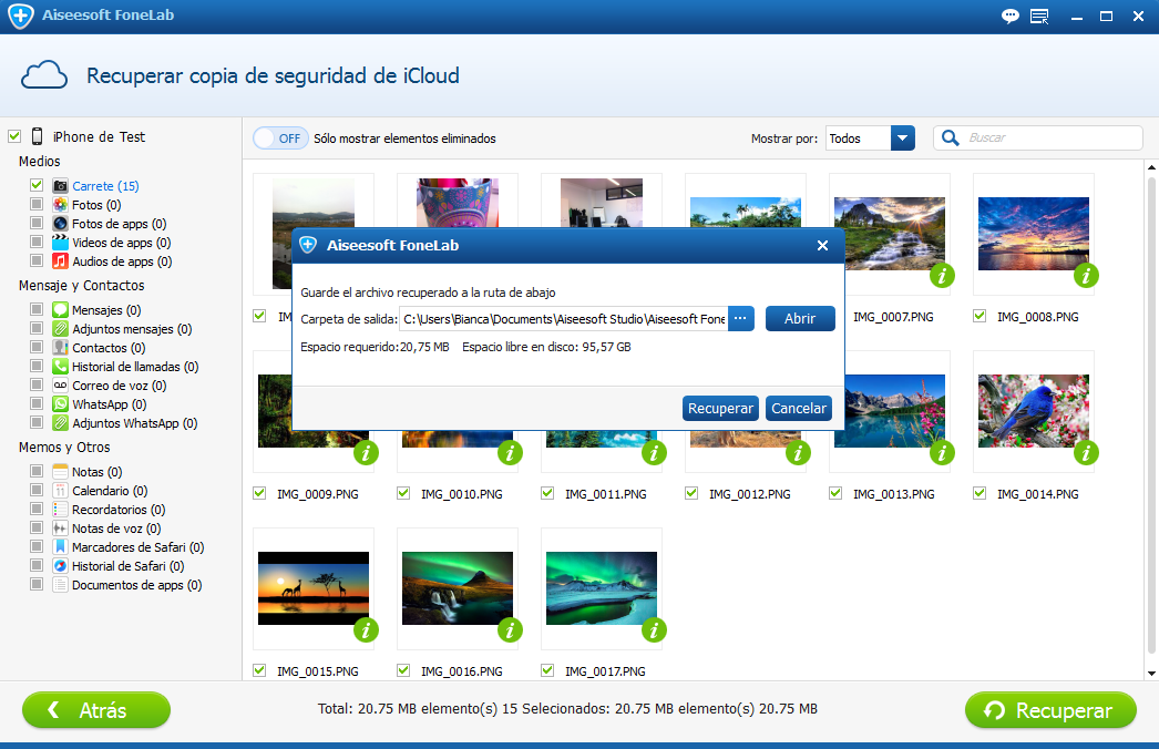 Descargar sus fotos para el PC