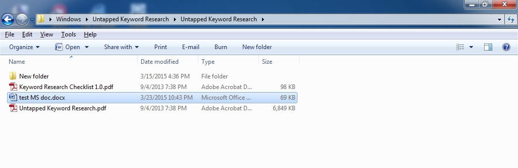Su archivo será guardado en un documento del Word