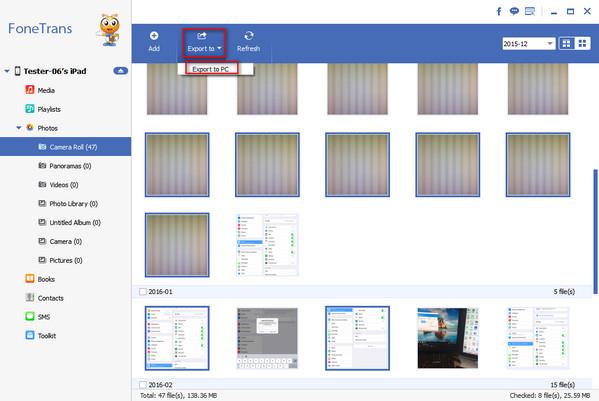 Exportar los archivos que desea guardar del iPad al PC o Mac