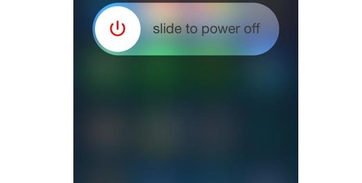 Arrastrar el botón para desactivar su iPhone