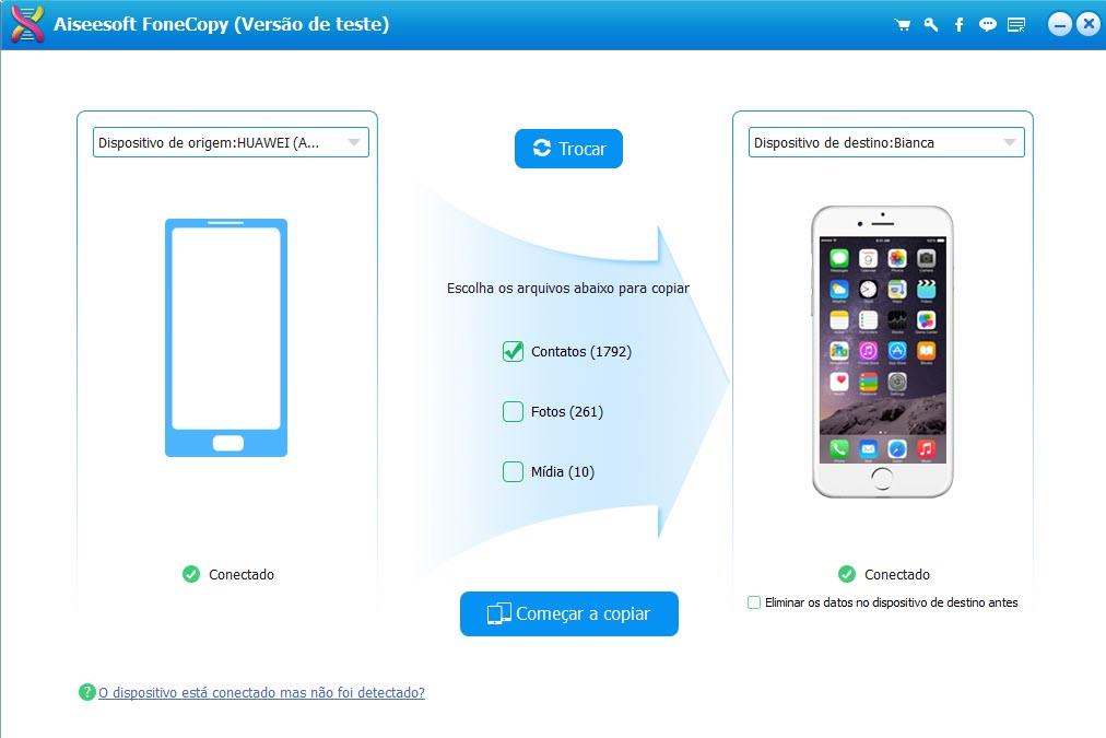 Transferir contactos HTC a iPhone con Aiseesoft FoneCopy