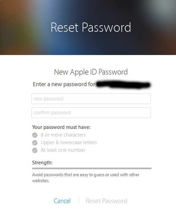 Redefinir su contraseña y hacer login en su cuenta