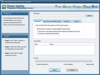 SmartKey iTunes Copia de seguridad Password Recovery
