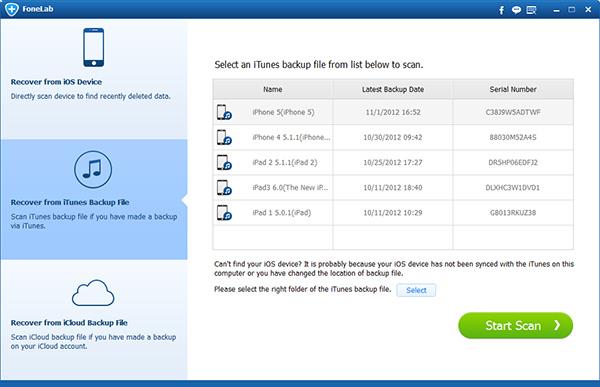 Analizar su copia de seguridad del iTunes