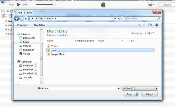 Importar sus músicas al iTunes