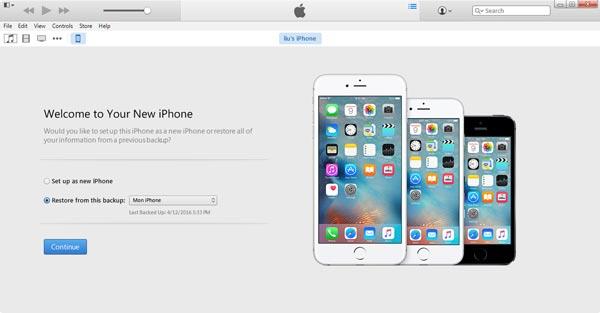 Restaurar su iPhone con una copia de seguridad del iTunes