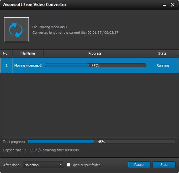 Iniciar la conversión de sus archivos a MP3