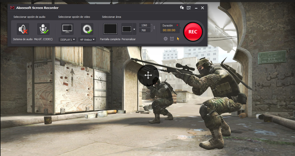 Comenzar a grabar gameplay con el Aiseesoft Screen Recorder