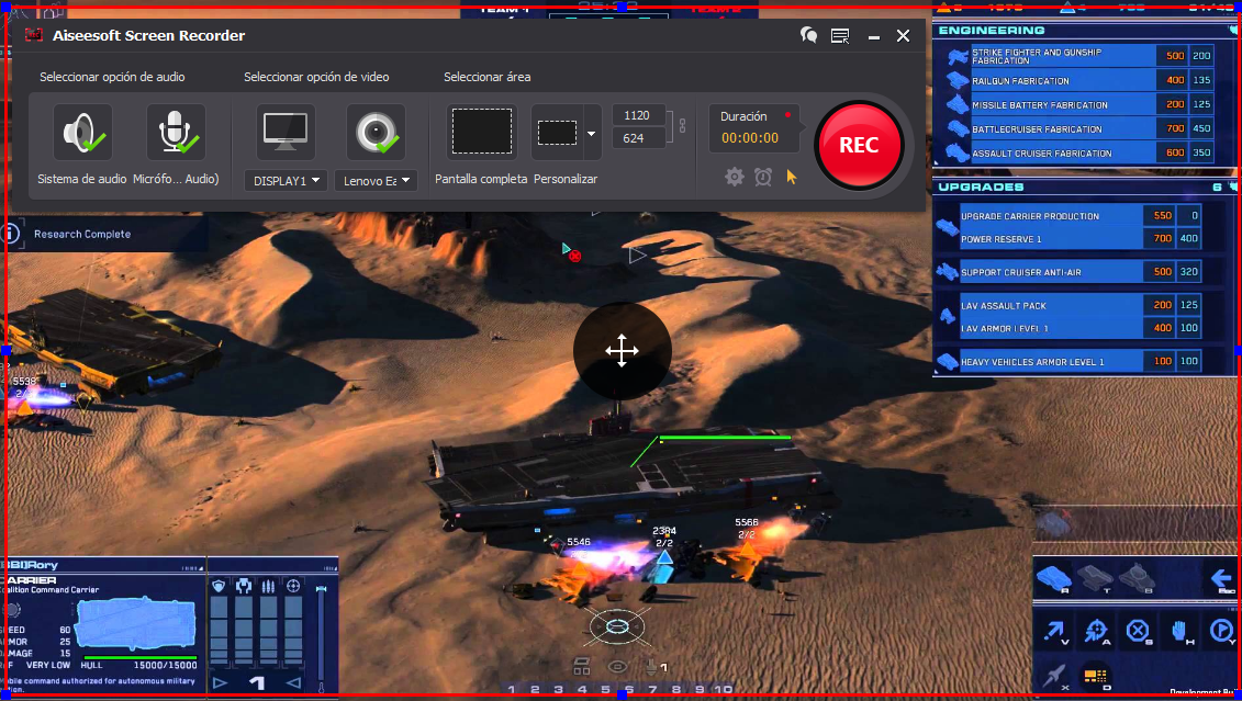 Capturar pantalla del PC para grabar gameplay