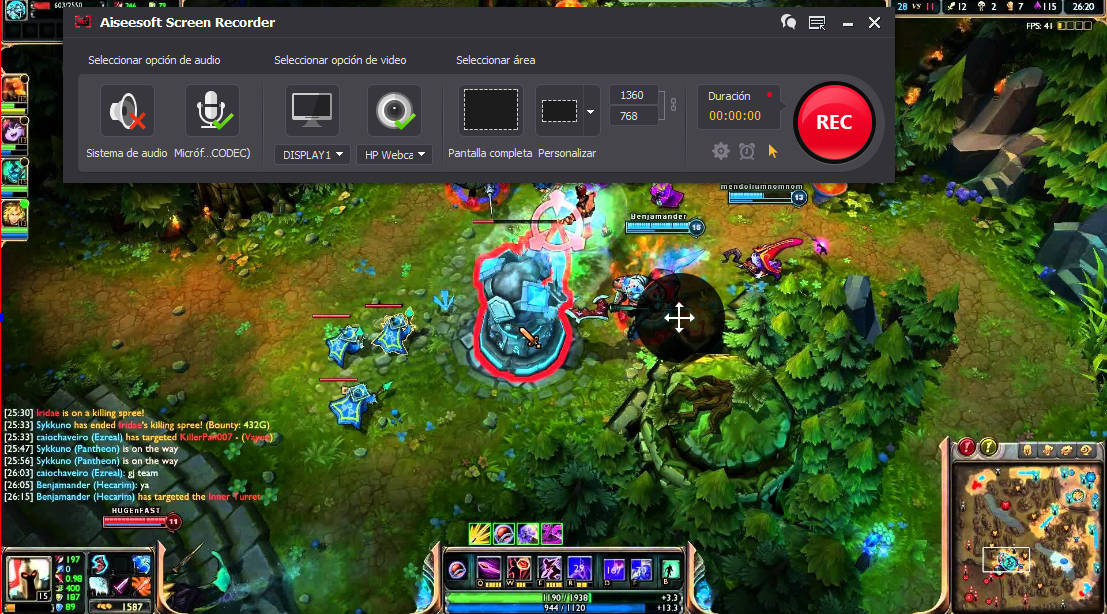 Capturar la pantalla del PC para grabar gameplay