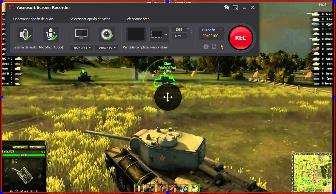 Capturar pantalla del PC para grabar gameplay