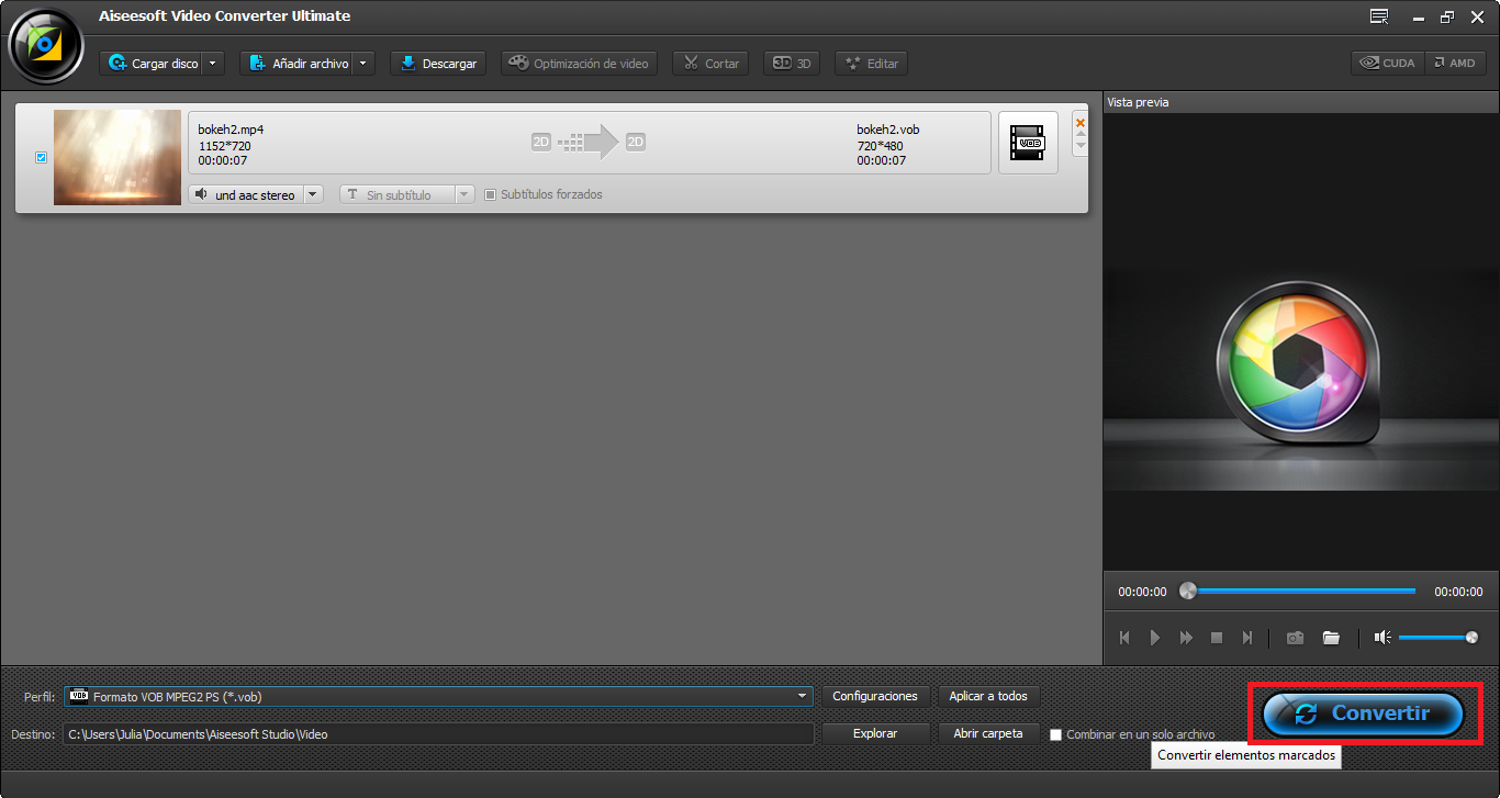Finalizar la conversión de DivX a FLV