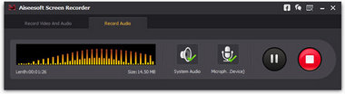 Mejores programas para descargar MP3 grabar audio ScreenRecorder
