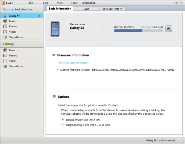 Paso 1 Copia de seguridad Samsung Kies FoneCopy