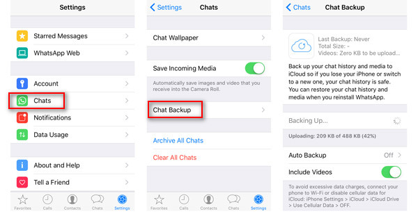 Passo2 iCloud Backup Mensagens Whatsapp  FoneLab