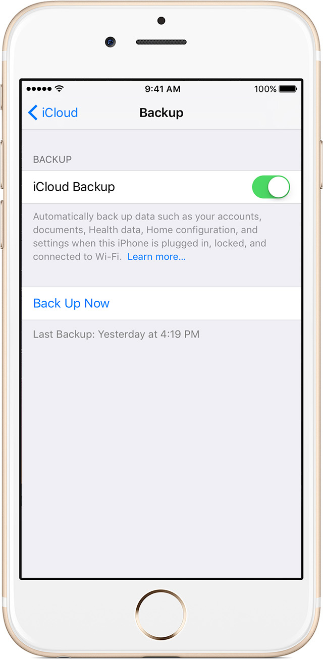 Backup iPhone iCloud passo3