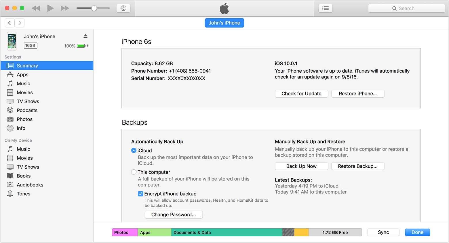 Copia de seguridad iPhone iTunes paso 4