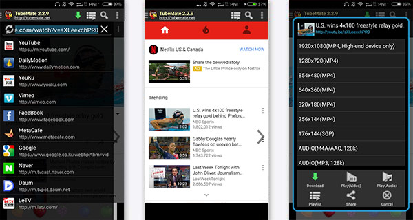 Descargar videos Android Tubemate