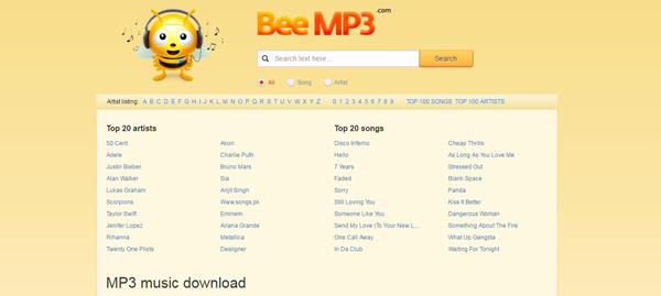 Sitios descargar canciones BeeMP3