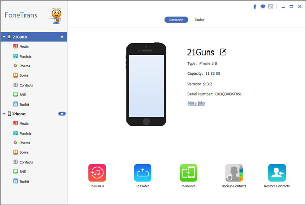 Programa transferir datos iPhone PC Aiseesoft FoneTrans