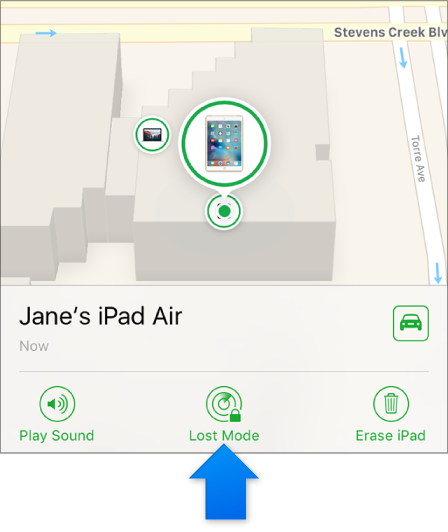 Dispositivo iOS localizado
