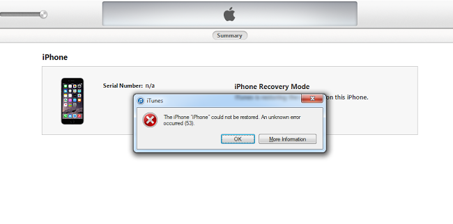 error 53 iTunes