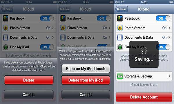 Paso 2 eliminar cuenta iCloud