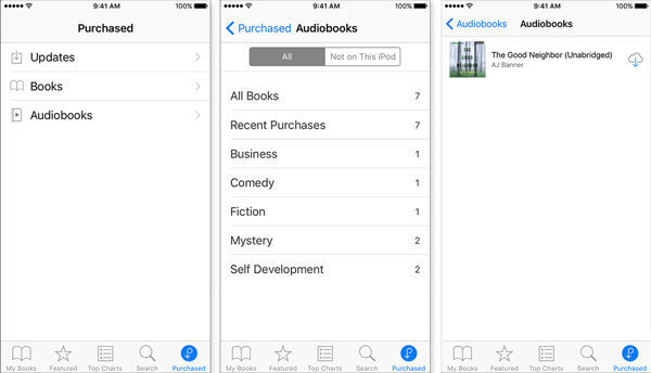 Baixar audiobooks iPhone