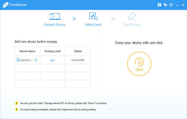 borrar datos de iphone con aiseesoft foneeraser