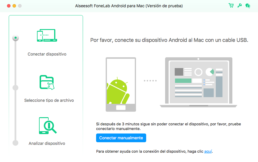 FoneLab Android Mac - recuperar archivos borrados