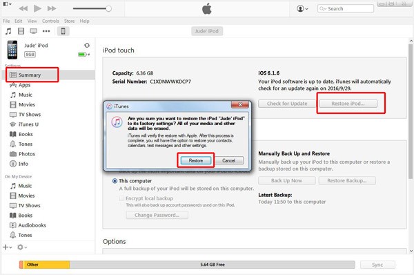 reseteo de fábrica de iphone ipad o ipod