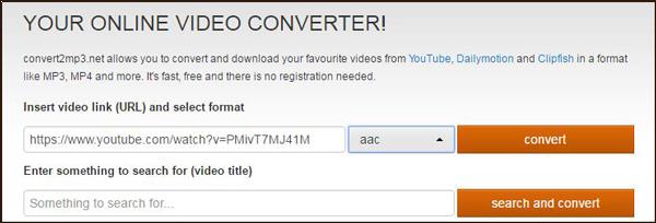 Convertir YouTube a AAC en línea