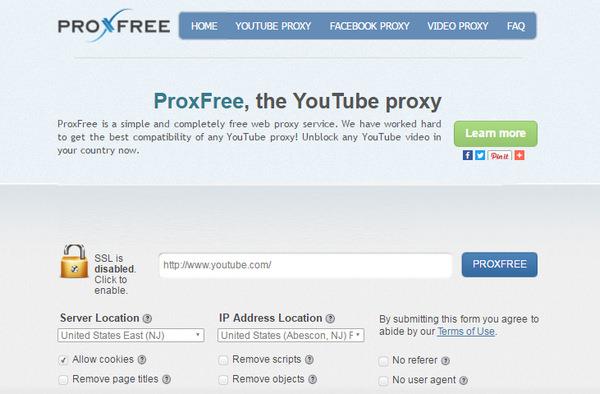 YouTube Unblocker ProxFree
