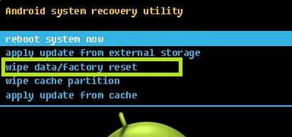 factory reset android
