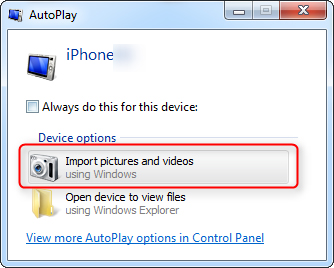 Importar fotos Windows 7