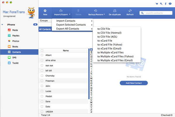Import Contacts to Mac