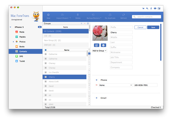 Edit Contacts on Mac