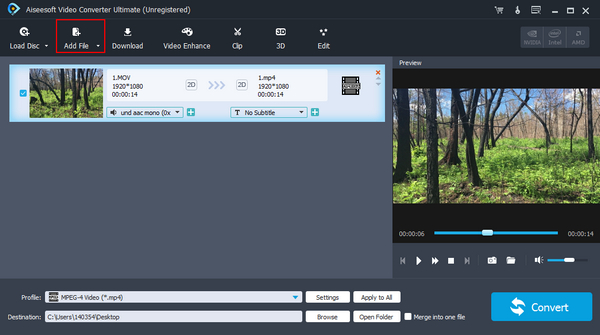 passo 1 editar video gopro enhancer