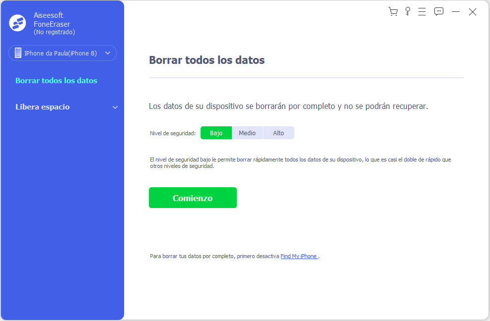 Seleccionar el método de recuperación